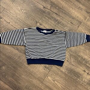 Petit Bateau Navy and White Striped Top